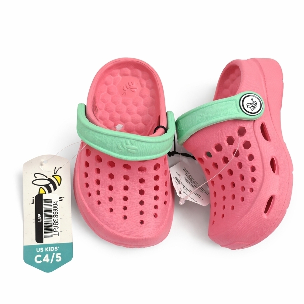 Joybees Kids Active Clogs – Pink & Mint – Size C 4/5 – New with Tags